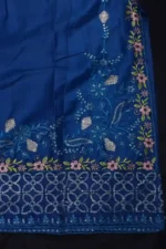Royal Blue Floral Embroidered & Sequined Festive Suit - Image 3
