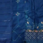 Royal Blue Floral Embroidered & Sequined Festive Suit