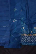 Royal Blue Floral Embroidered & Sequined Festive Suit